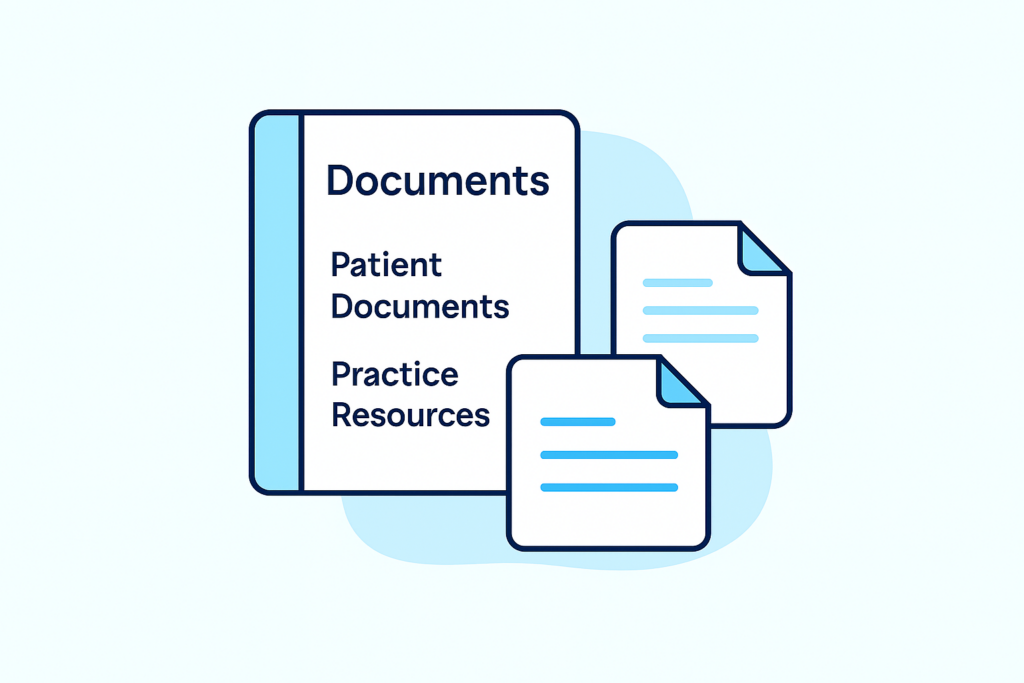 Several document papers together.